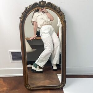 ALIGNE Wide Leg Linen Cotton Blend Pants Cream Elastic Waist - size 10